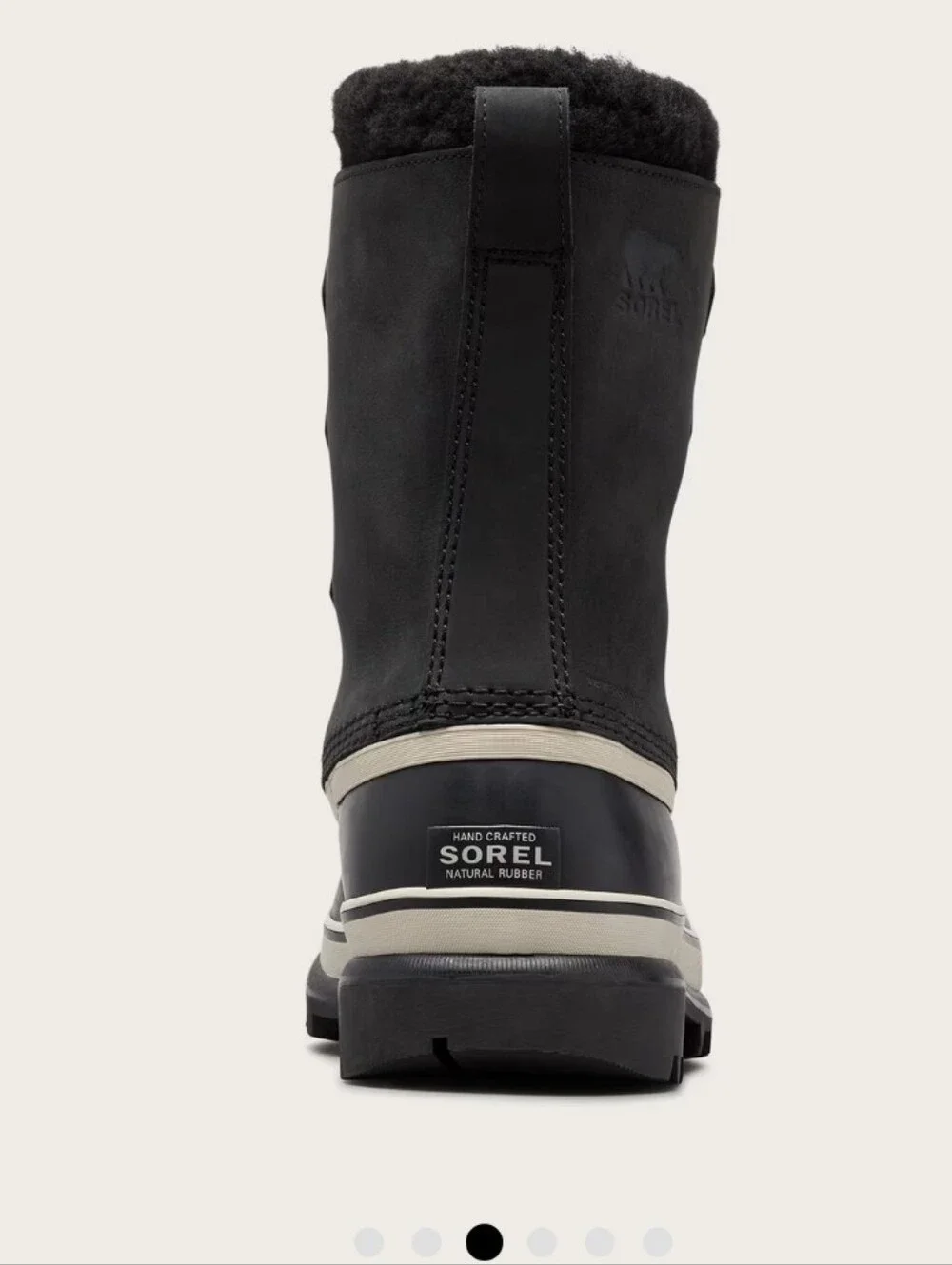 SOREL Caribou Men's Waterproof Insulated Leather Snow Boots Black/Dark Stone